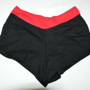 Pizzazz Black Red Cheer Athletic Shorts Elastic